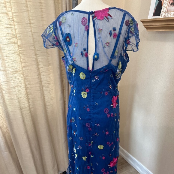 Tracey Reese for Anthropologie Embroidered Topaz Dress Size 6 - Picture 7 of 13